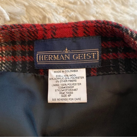 Vintage Herman Geist Wool Wrap Mini Skirt Size 4 Petite Women’s - Picture 4 of 6